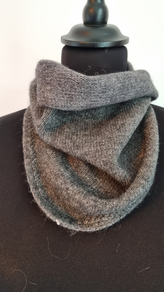 Bandana en cachemire gris foncé
