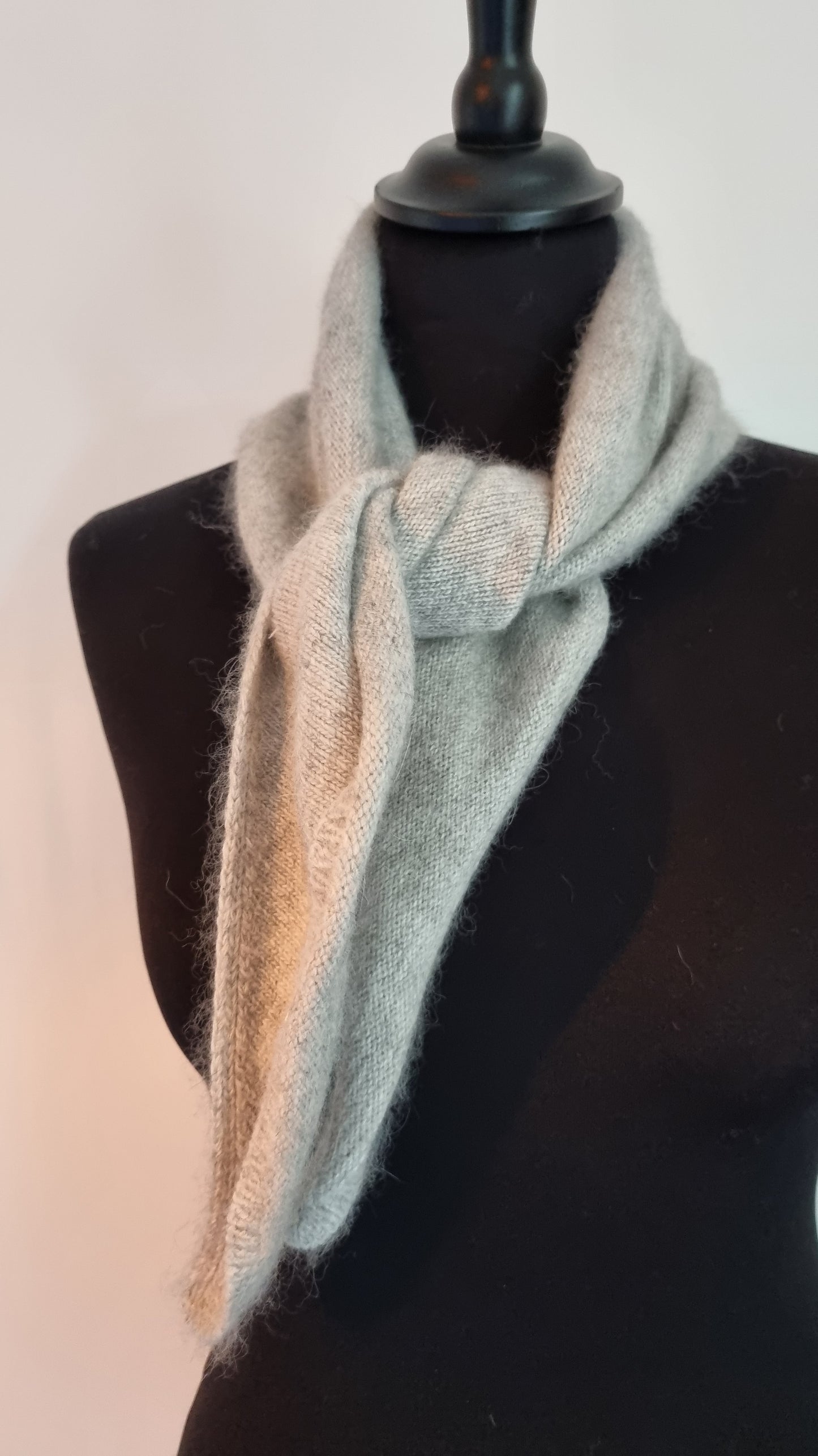Bandana cachemire gris clair
