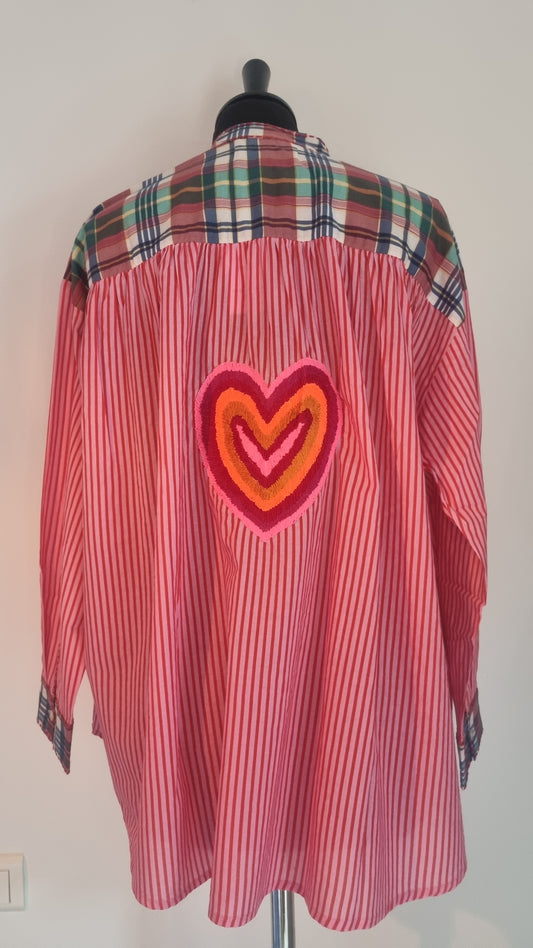 Blouse en patchwork de coton