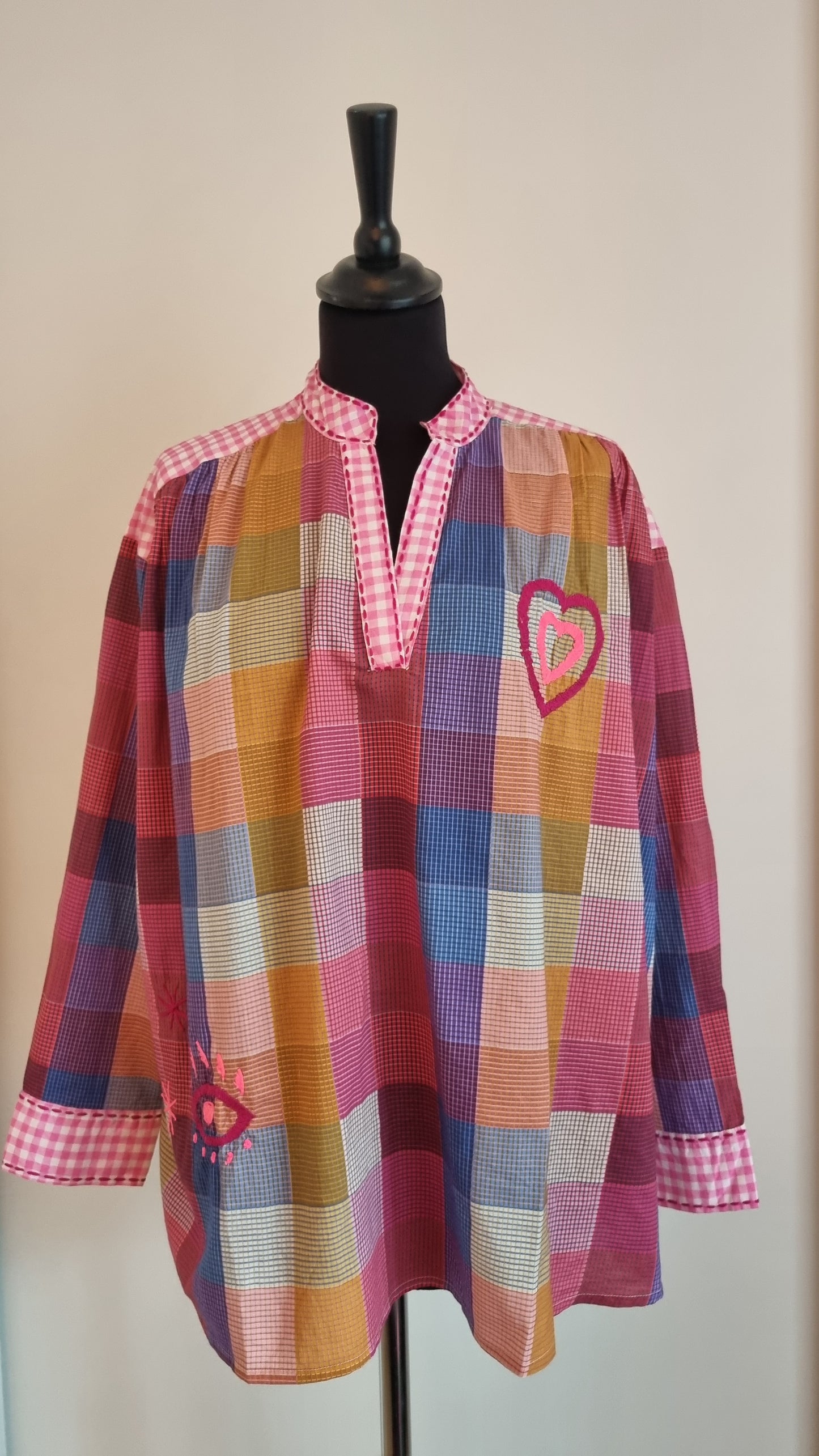 Blouse vichy rose très Pep's
