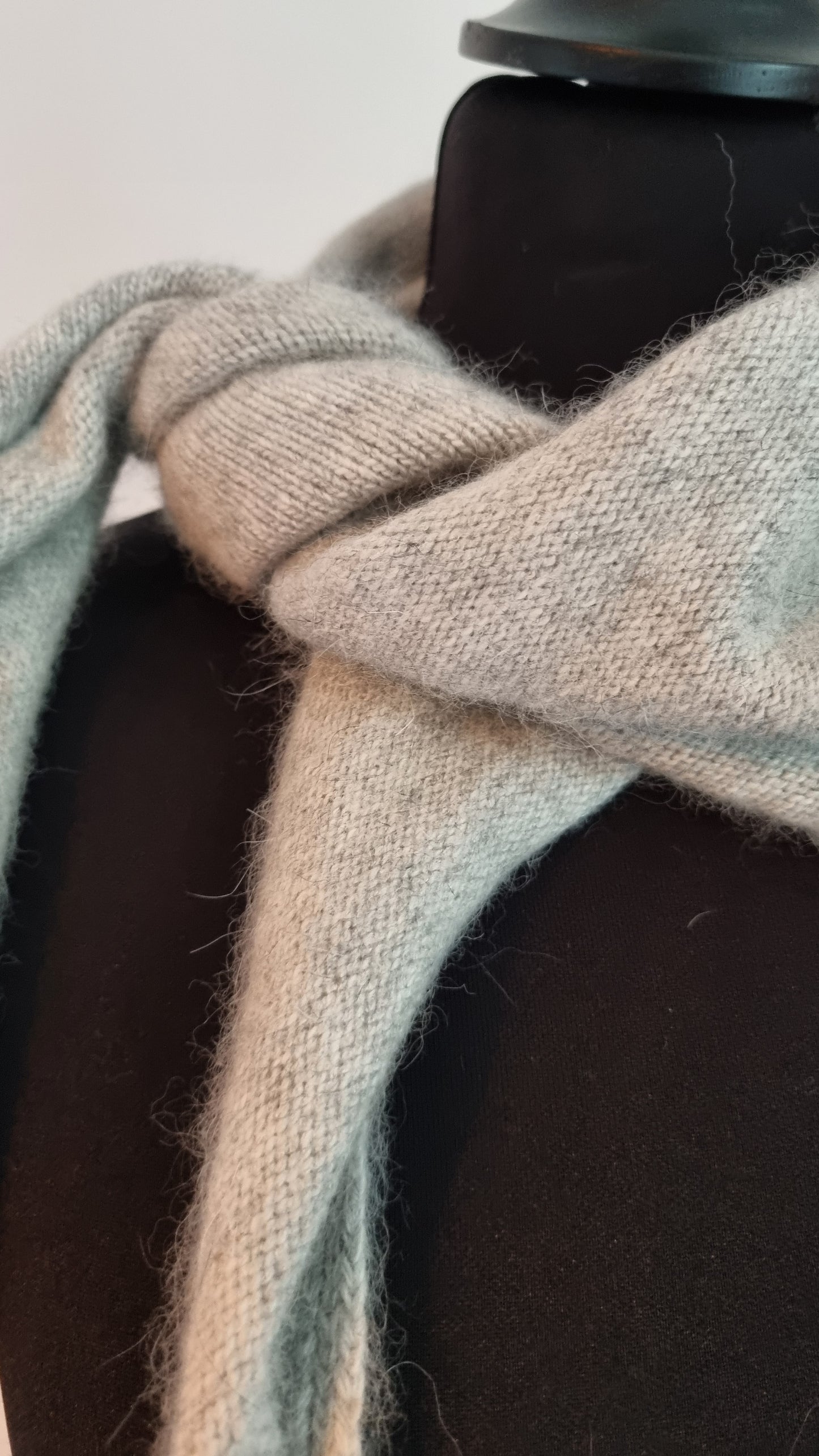Bandana cachemire gris clair