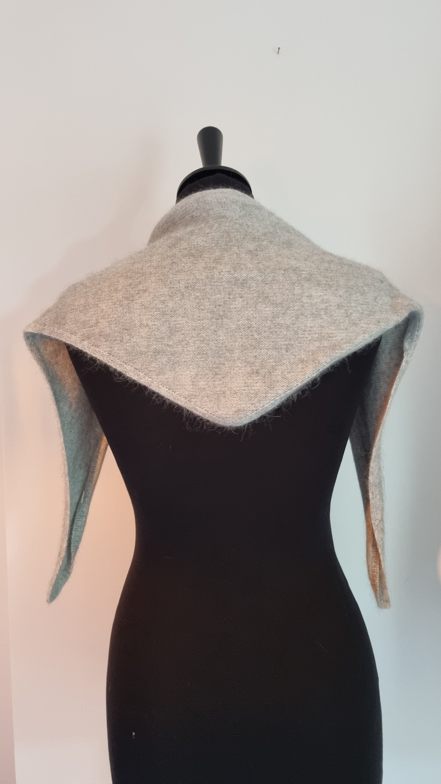 Bandana cachemire gris clair