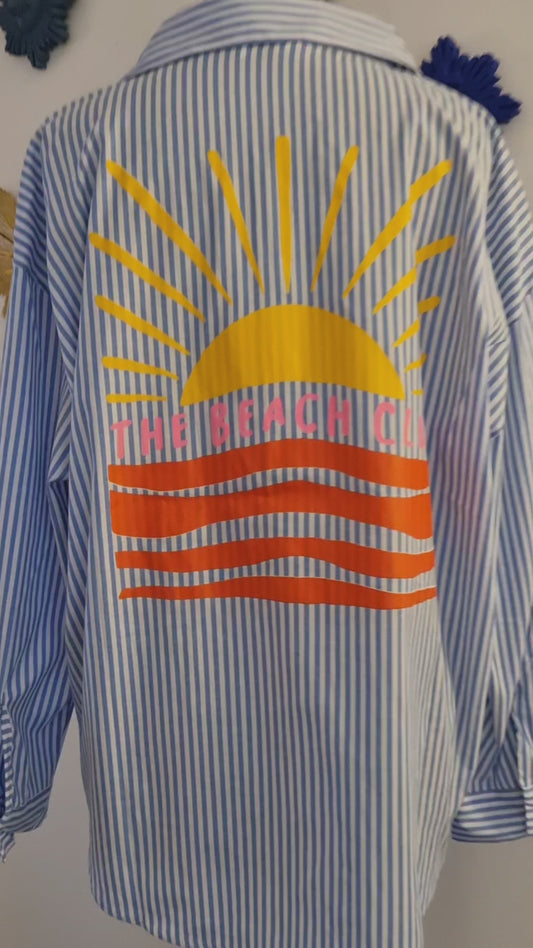 Chemise "The Beach Club" bleue