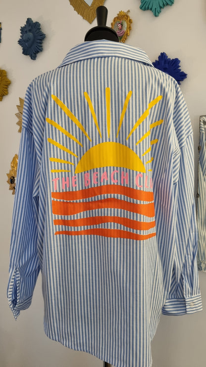 Chemise "The Beach Club" bleue