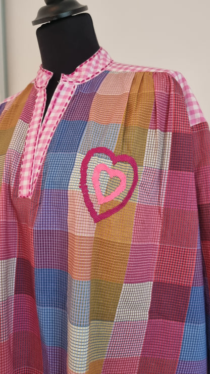 Blouse vichy rose très Pep's