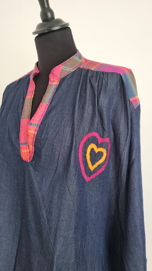 Blouse fun en Lyocell 🌈 (façon jeans)
