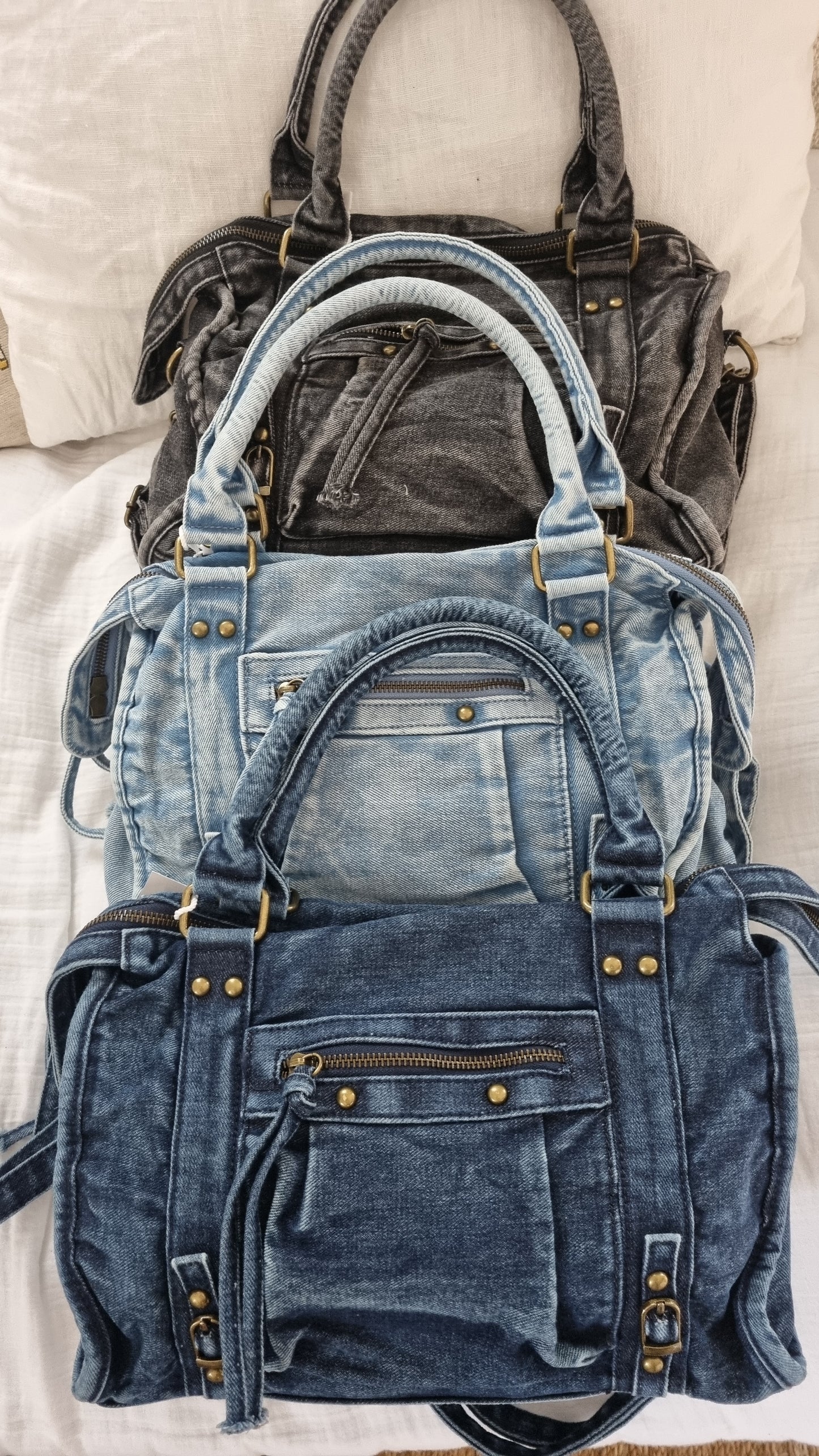 Sac Jeanne en denim noir