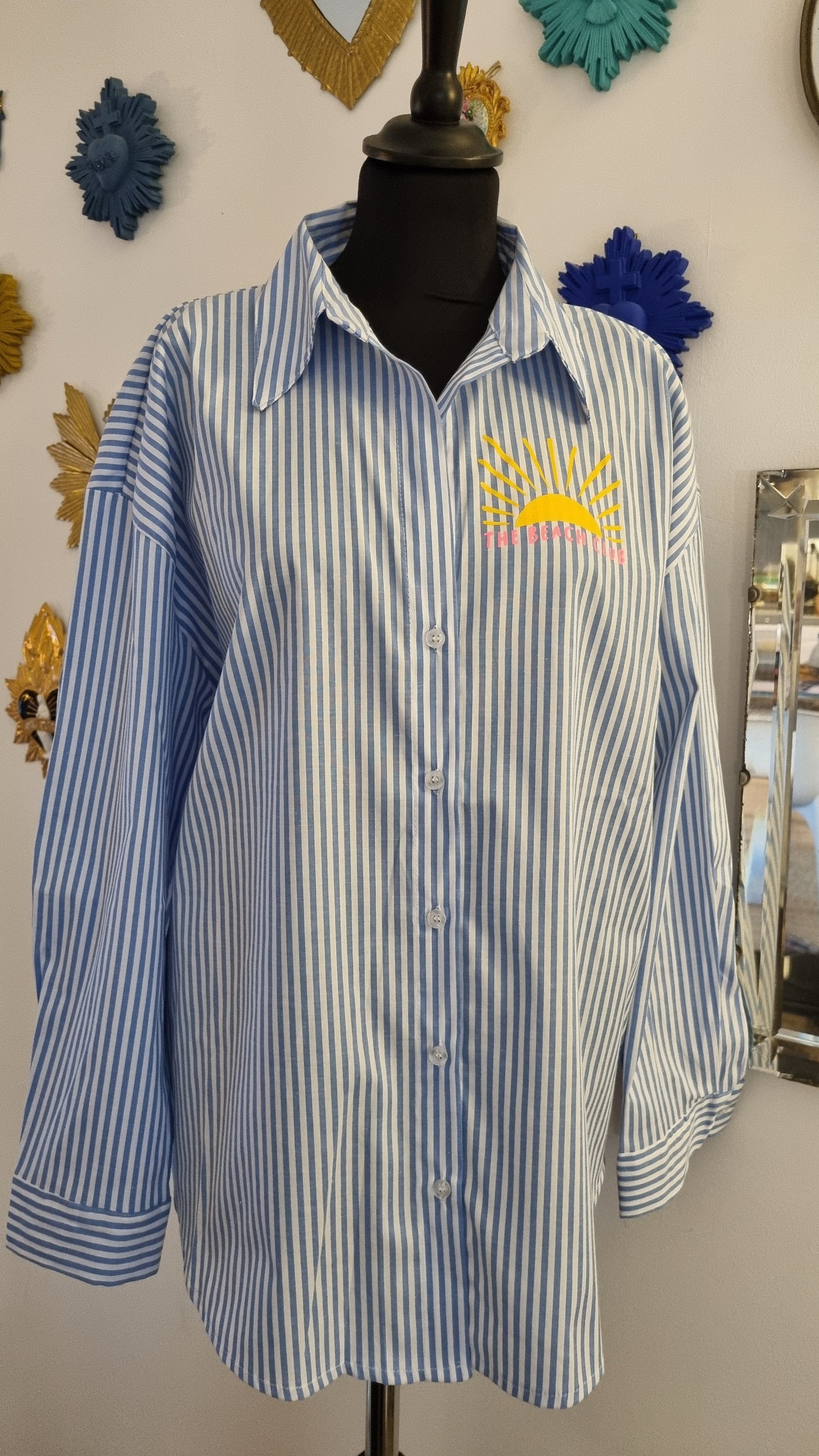 Chemise "The Beach Club" bleue