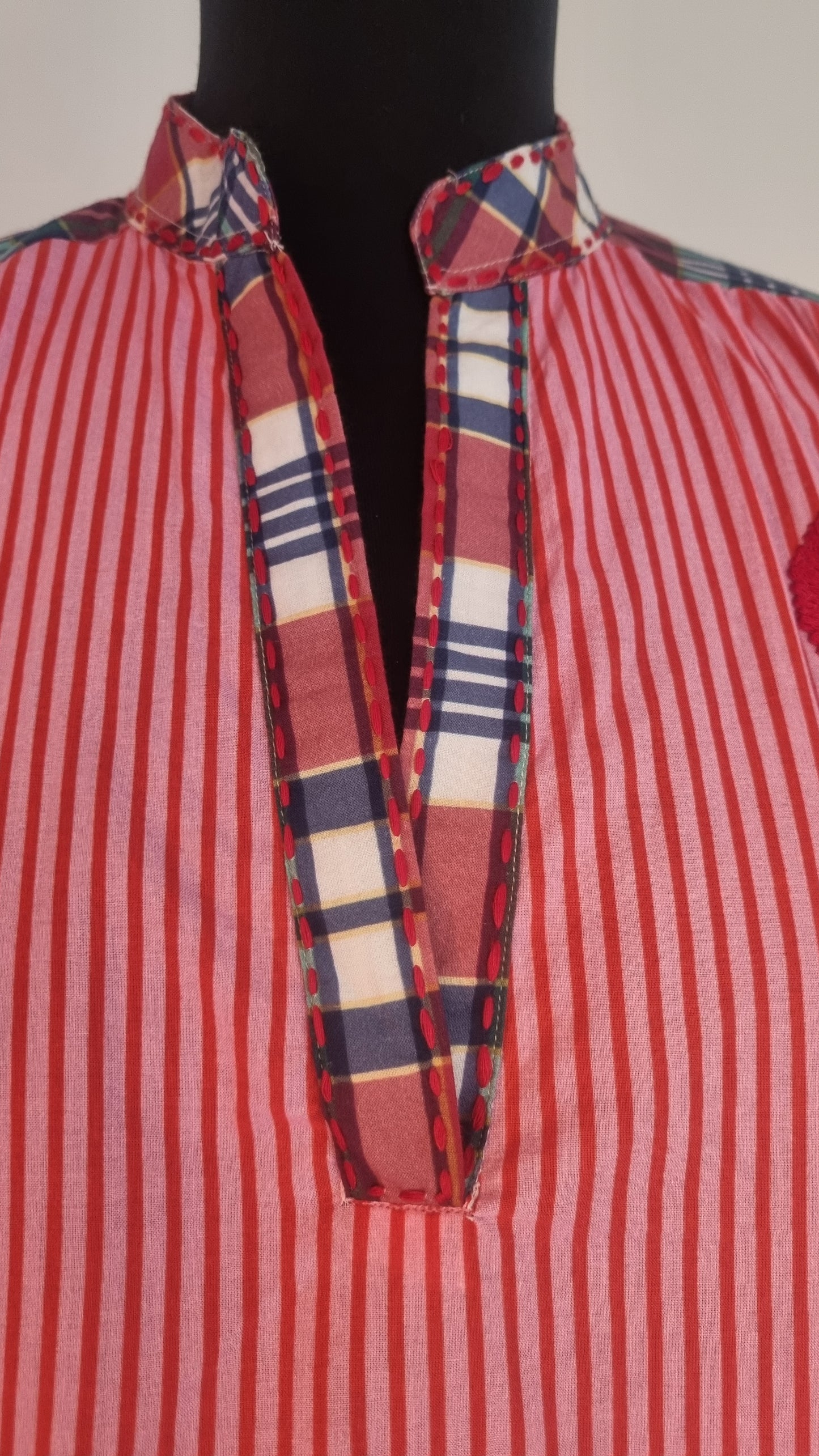 Blouse en patchwork de coton