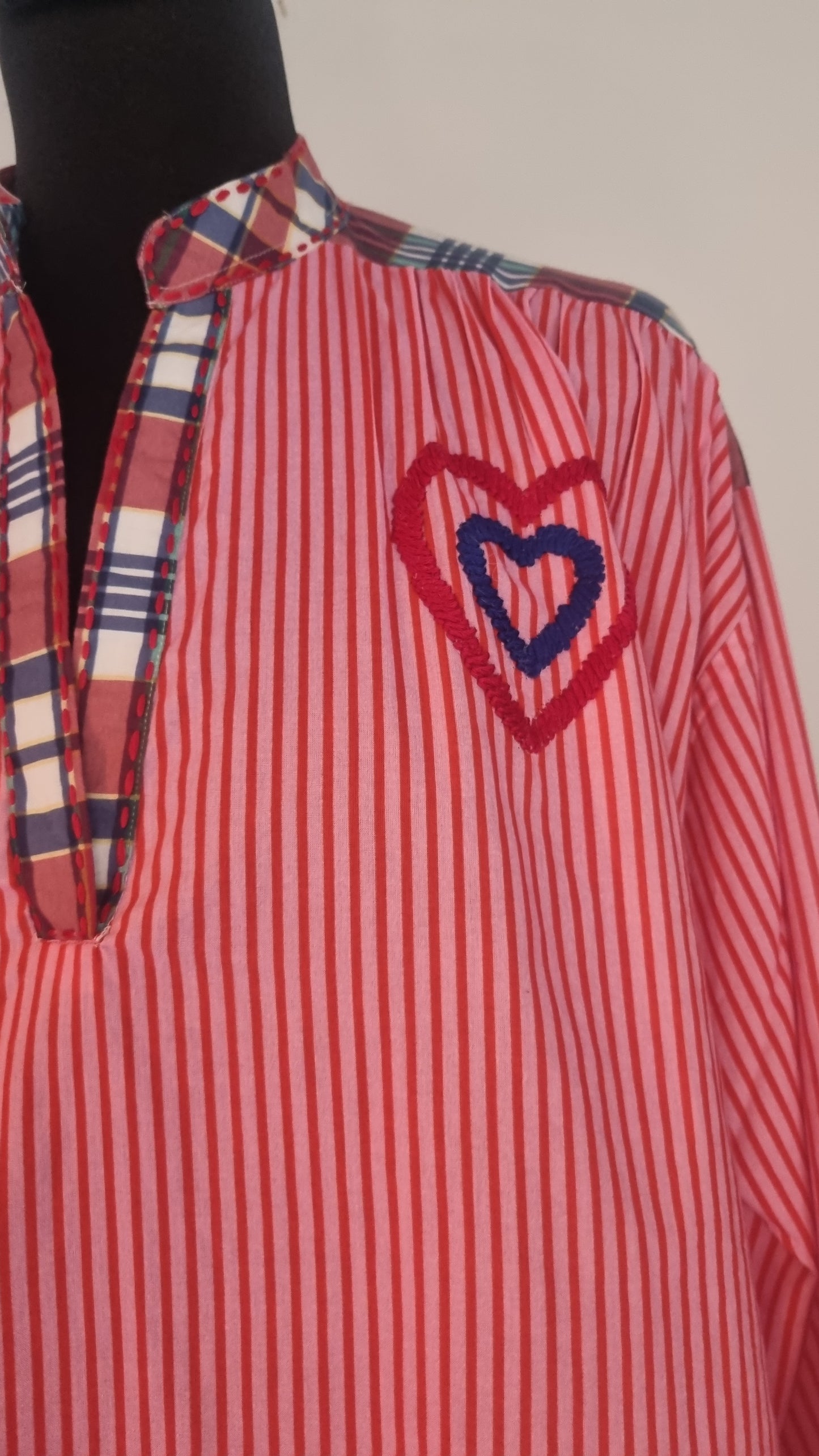 Blouse en patchwork de coton