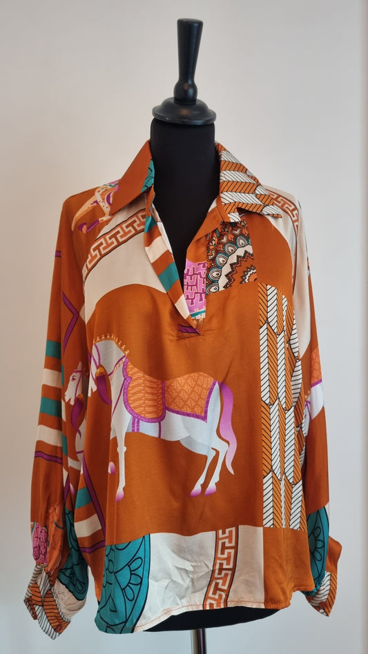 Blouse thème équitation 🐎