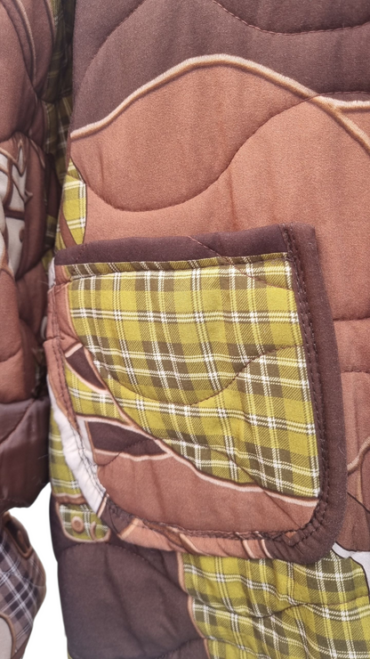 Veste matelassée imprimée  équestre.