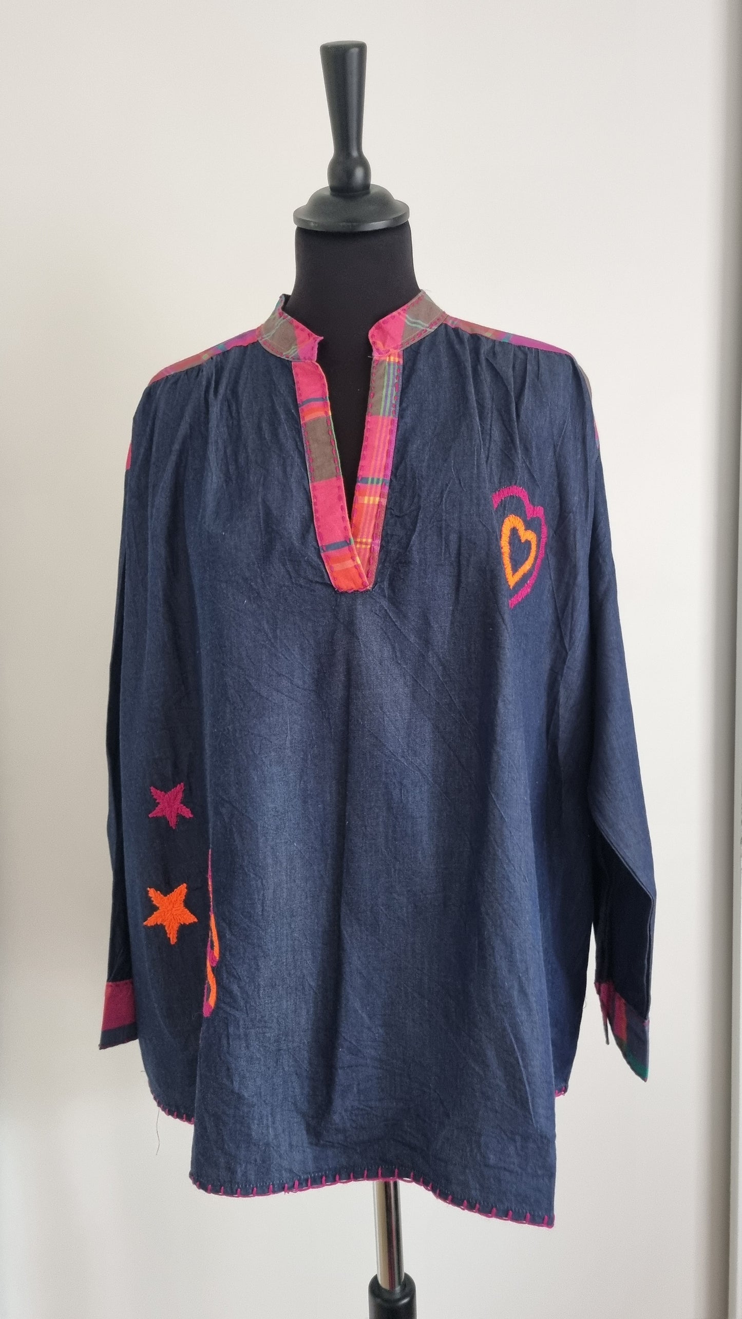 Blouse fun en Lyocell 🌈 (façon jeans)