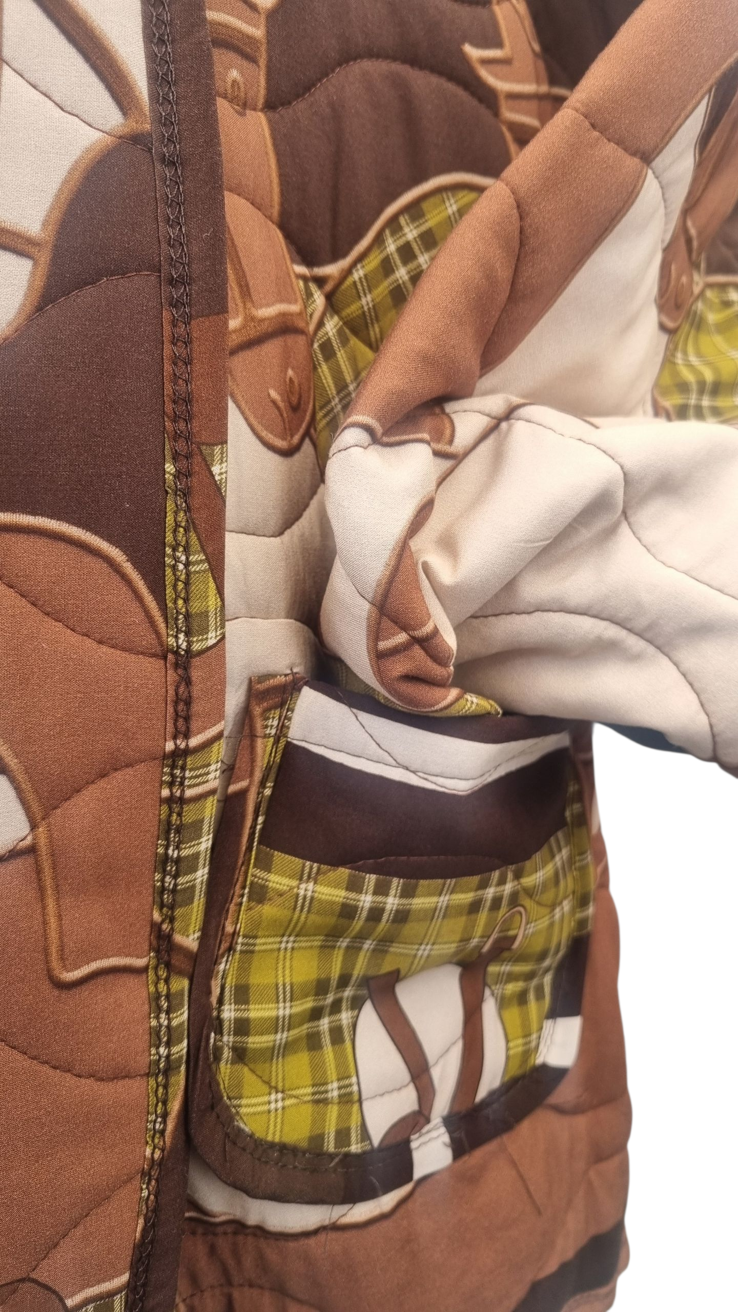 Veste matelassée imprimée  équestre.